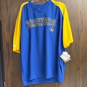Retro Brewers Blue and Gold Batting Jersey